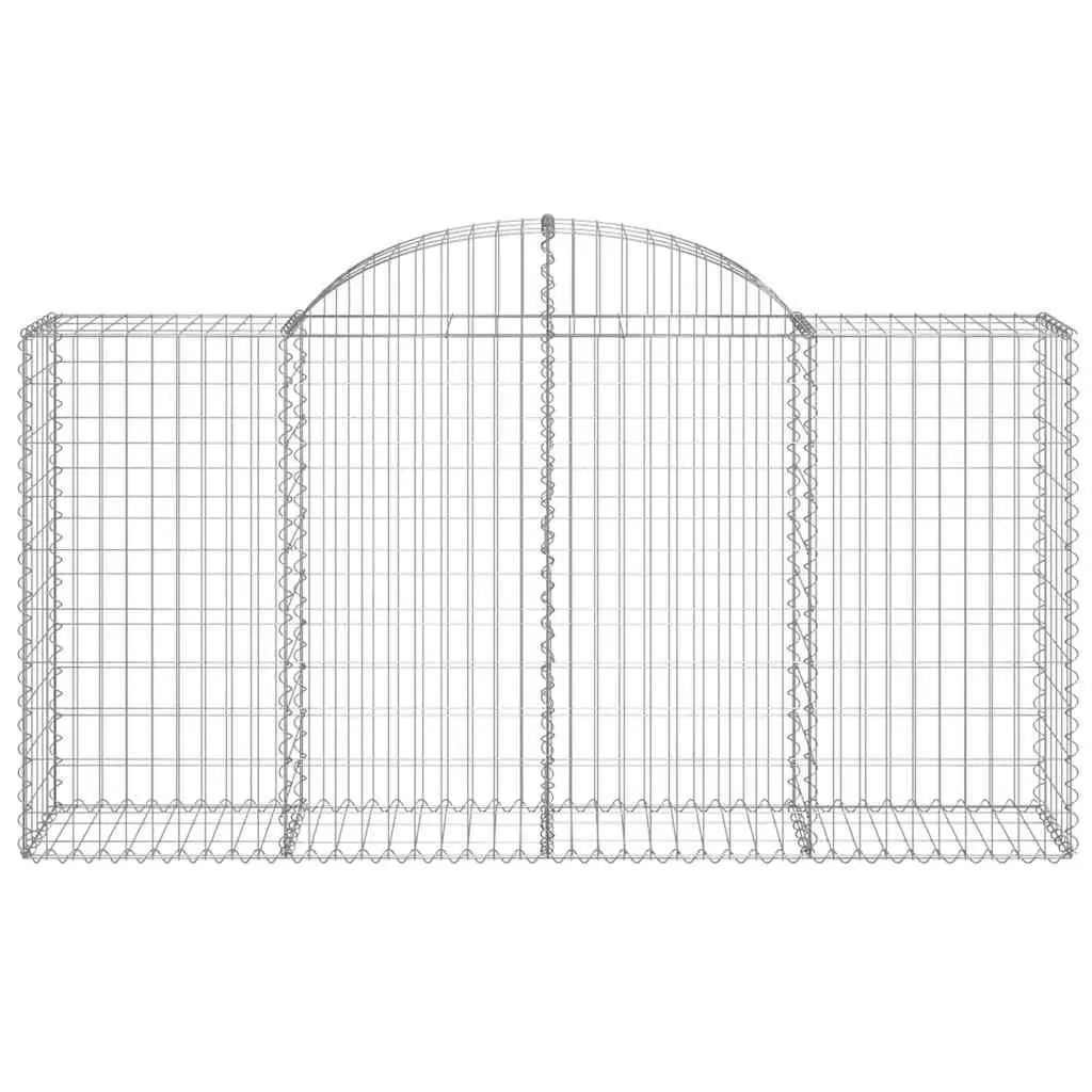 Arched Gabion Baskets 8pcs Outdoor Garden Barrier
