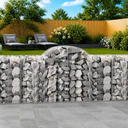 Decorative Arched Gabion Baskets 9pcs for Garden Walls