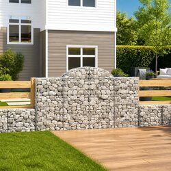 Sturdy Arched Gabion Baskets - 3 Piece Set for Gardens