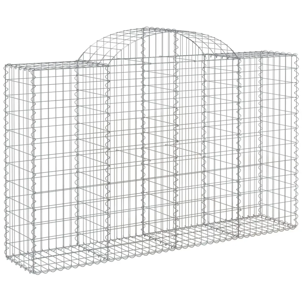 Arched Gabion Baskets 3 pcs Garden Barrier Retaining Wall Outdoor Decorative