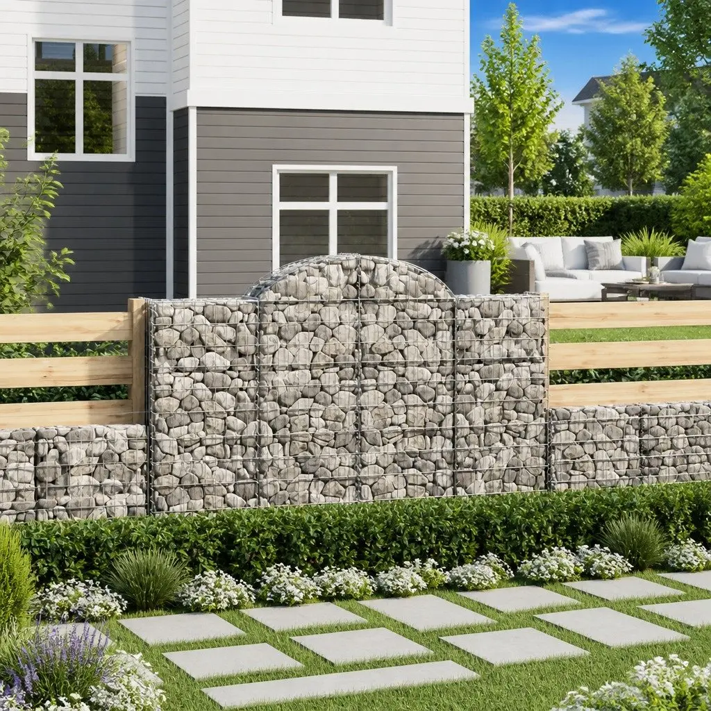 Arched Gabion Baskets Set for Garden Use
