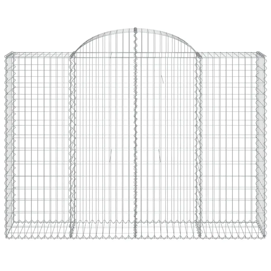 Arched Gabion Baskets 2 pcs Garden Retaining Wall Barrier Decorative Outdoor