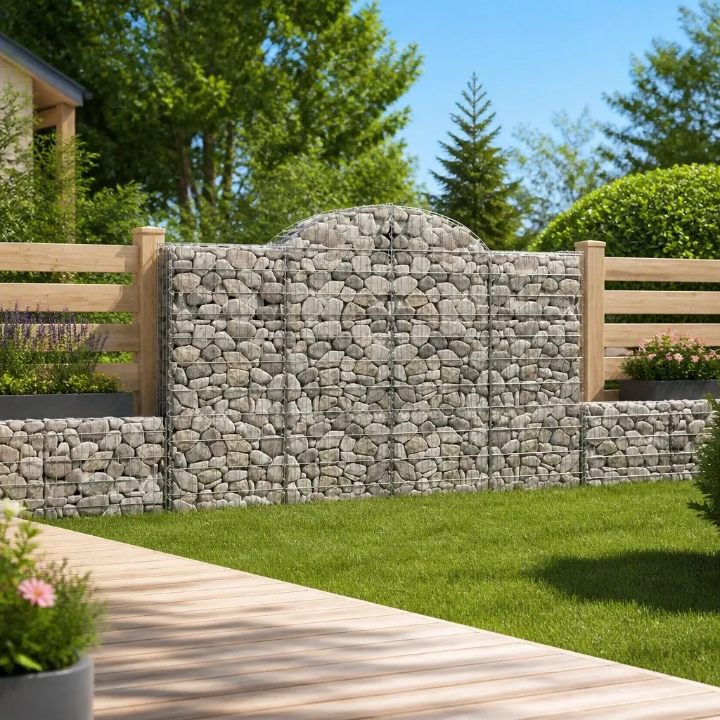 Arched Gabion Baskets Set for Outdoor Use