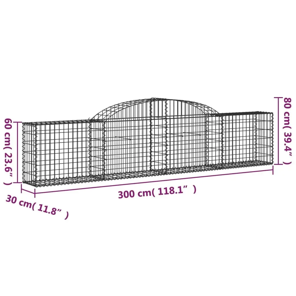 Arched Gabion Baskets for Garden Barriers