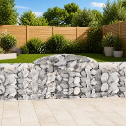 Durable Arched Gabion Baskets 3pcs 300x30x80/100cm