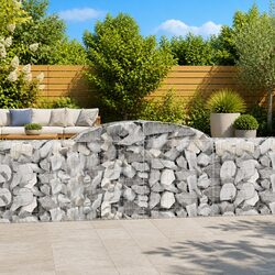 Sturdy Arched Gabion Baskets Set of 4 for Garden Barriers