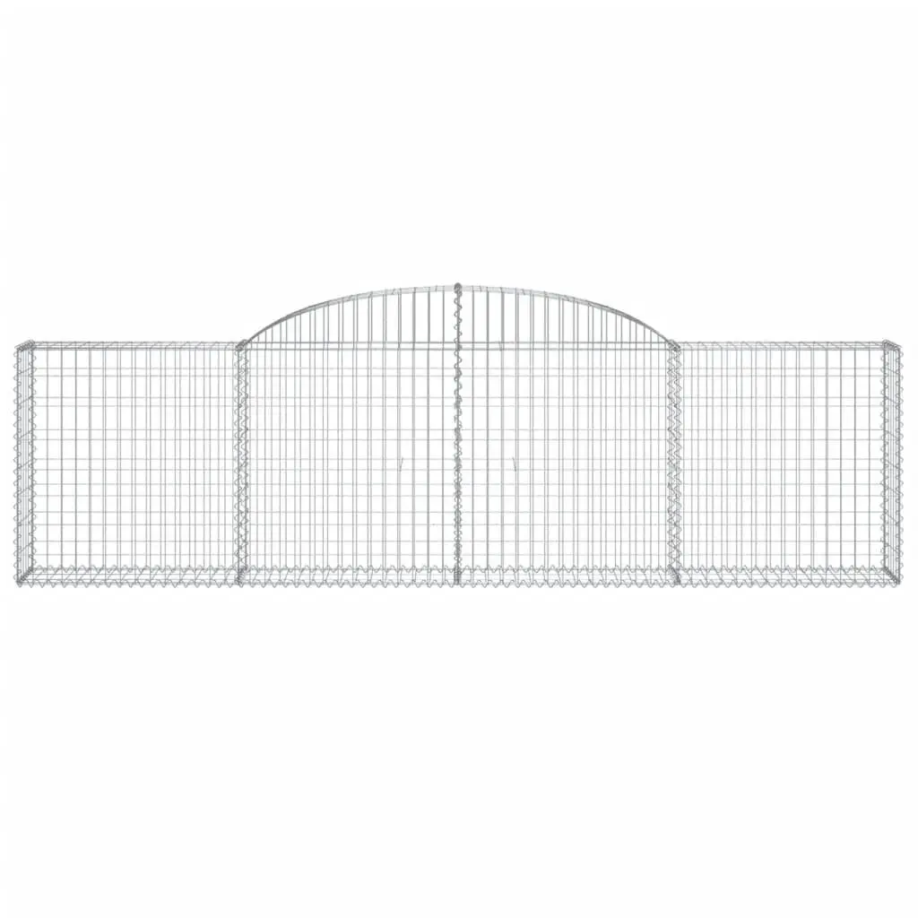Arched Gabion Baskets Galvanised Iron 300x30x80/100 cm Silver