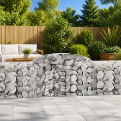Durable Arched Gabion Baskets 6 pcs 300x30x80/100 cm