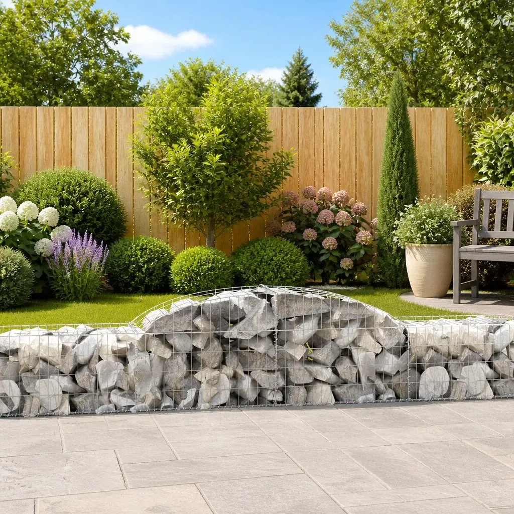 Arched Gabion Baskets Set for Outdoor Use