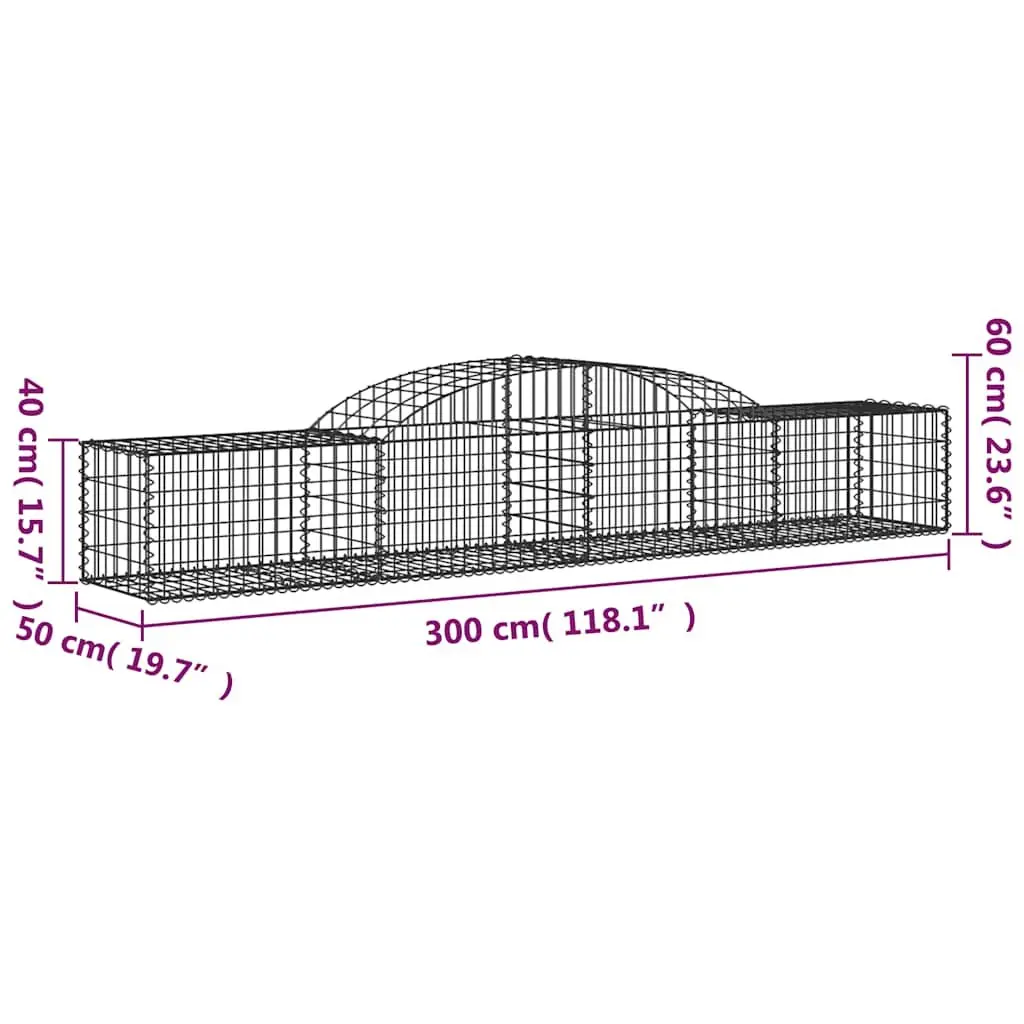 Arched Gabion Baskets Set for Outdoor Use