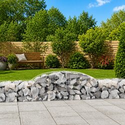 Set of 3 Arched Gabion Baskets for Outdoor Decor