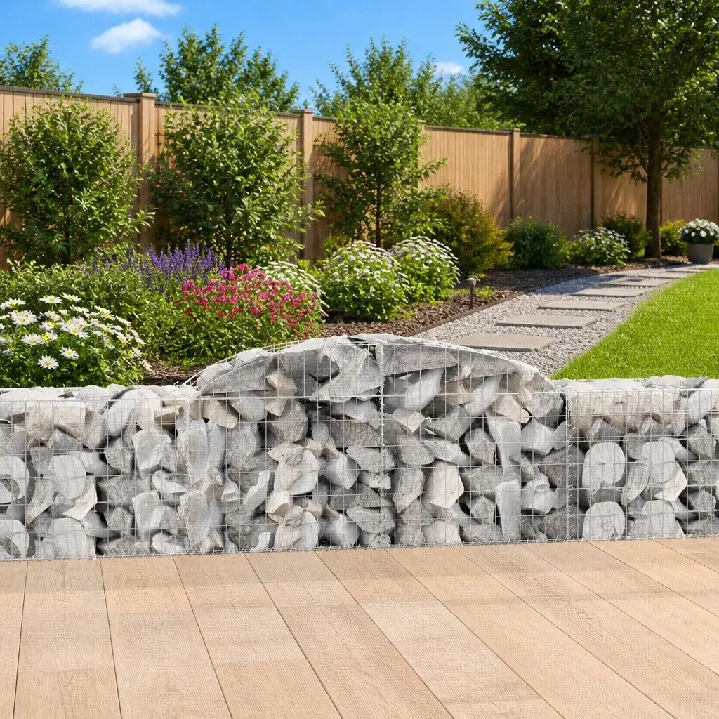 3 Piece Arched Gabion Baskets for Gardens
