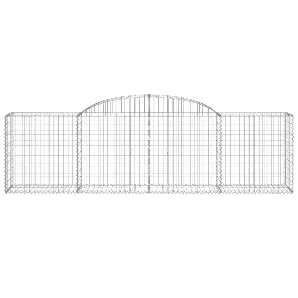 Arched Gabion Baskets 4 pcs Garden Barrier Retaining Wall Outdoor Decoration