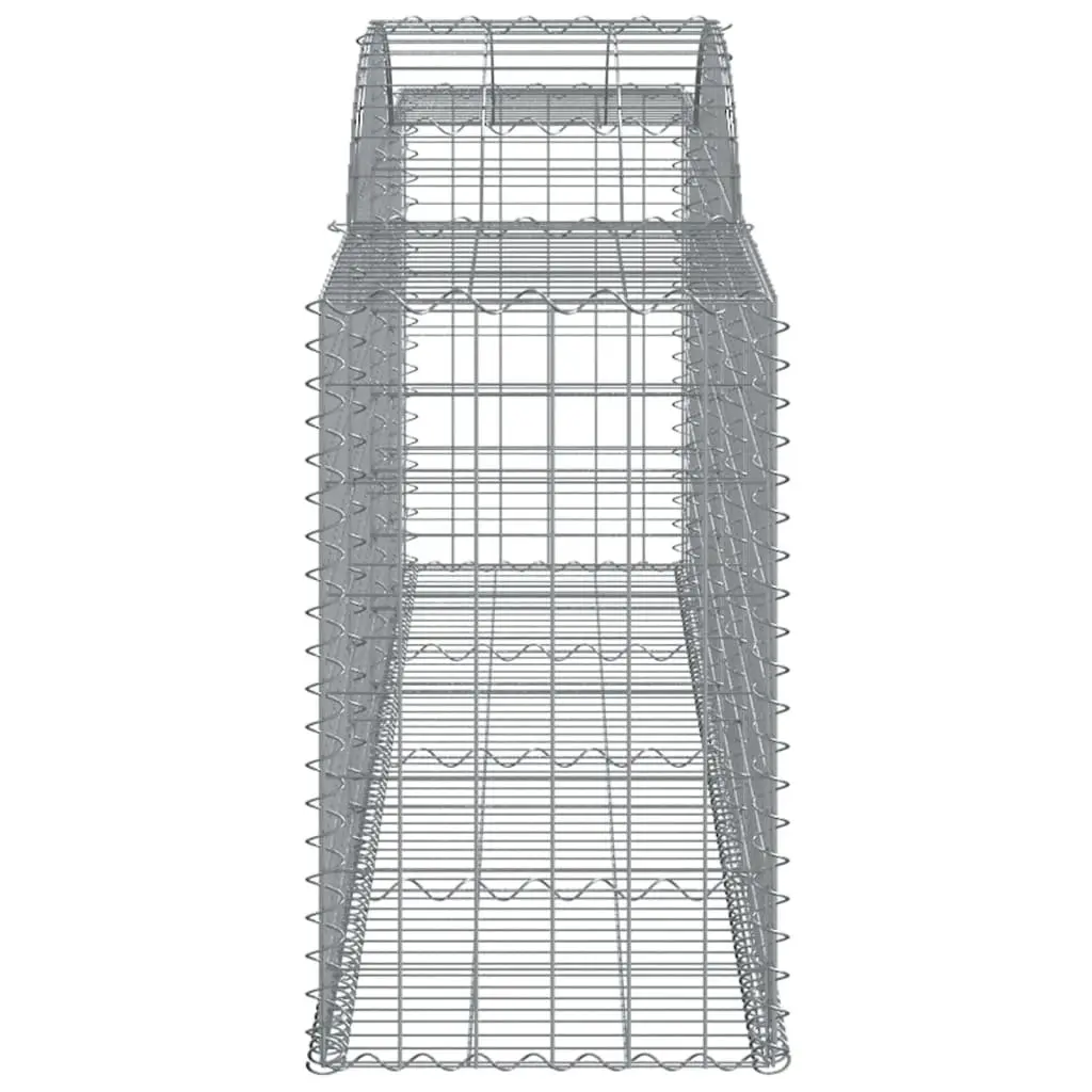Arched Gabion Baskets 4 pcs Garden Barrier Retaining Wall Outdoor Decoration