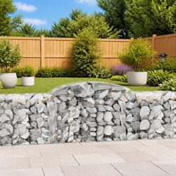 Sturdy Arched Gabion Baskets 8 pcs 300x50x80/100cm