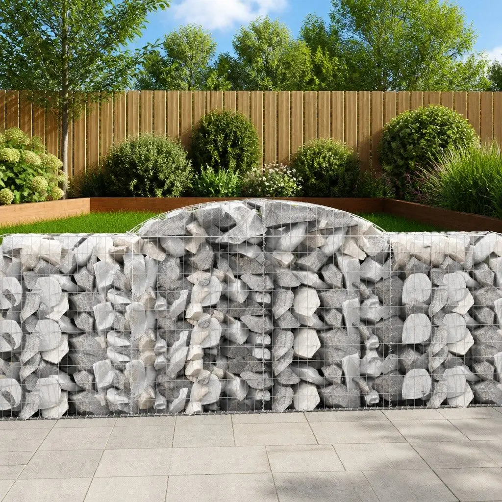 Arched Gabion Baskets 2 pcs 300x50x100/120 cm