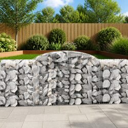 Durable Arched Gabion Baskets 2 pcs 300x50x100/120 cm