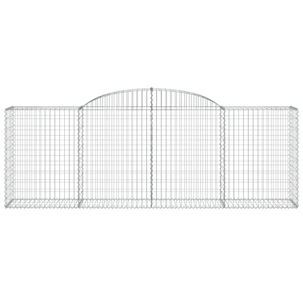 4-Piece Arched Gabion Baskets for Durable Outdoor Barriers