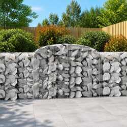 Galvanised Iron Arched Gabion Baskets Set of 5