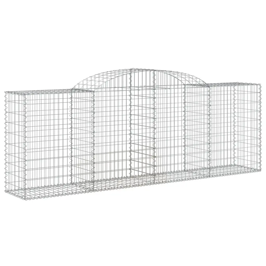 Arched Gabion Baskets 8 Pieces 300x50x100/120 cm Garden Barrier Retaining Wall