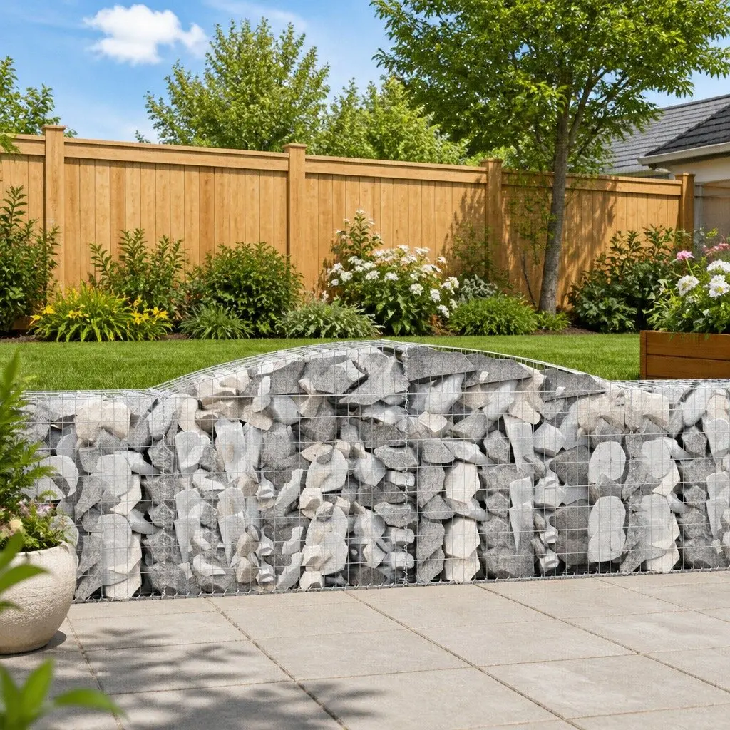 Arched Gabion Baskets 2pc for Outdoor Use