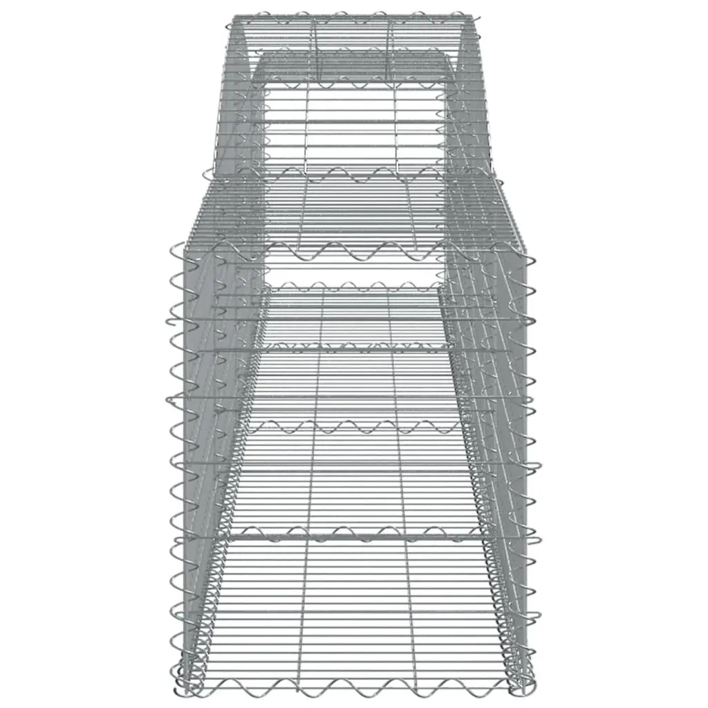 Arched Gabion Baskets 3 pcs Garden Barrier Retaining Wall Outdoor Decorative
