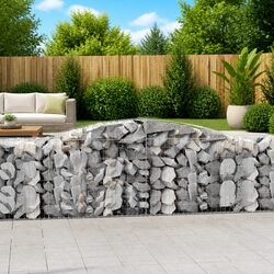 Set of 5 Durable Arched Gabion Baskets for Gardens
