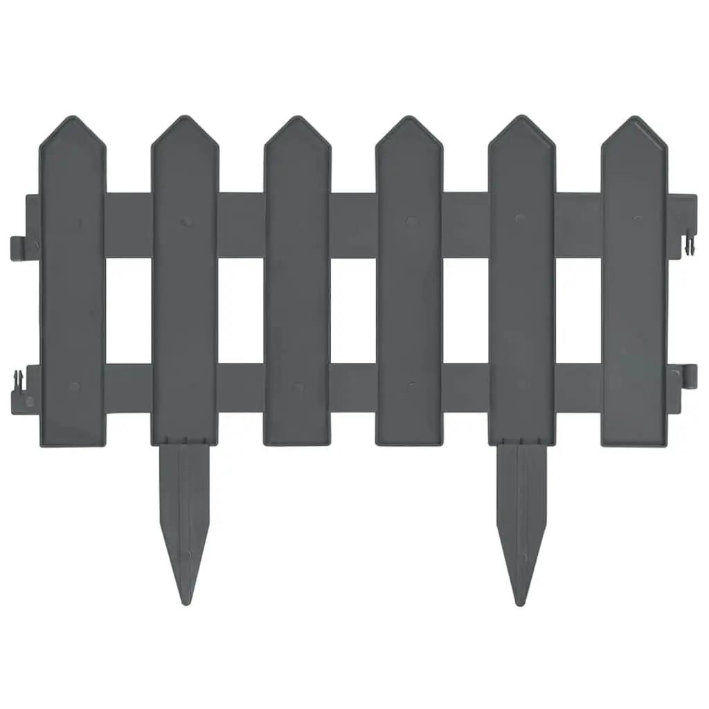 Flexible 25-Piece Anthracite Garden Lawn Edging Set