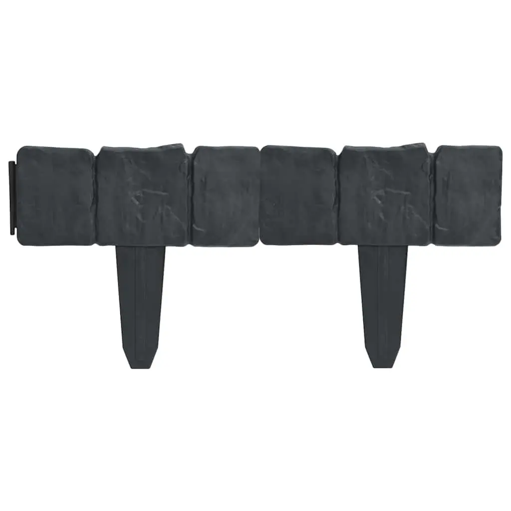 41-Piece Stone Look Plastic Lawn Edging 10m