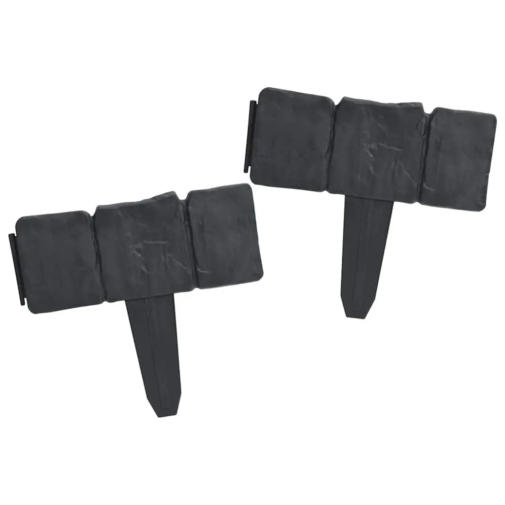 41-Piece Stone Look Plastic Lawn Edging 10m