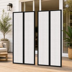 Insect Door Curtains 2 pcs with Magnet Blocks Black 220x110 cm Mesh Screen