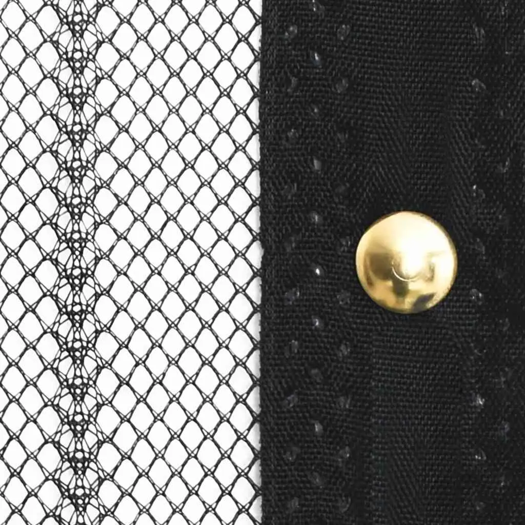 Insect Door Curtains 2 pcs Black 220x130 cm