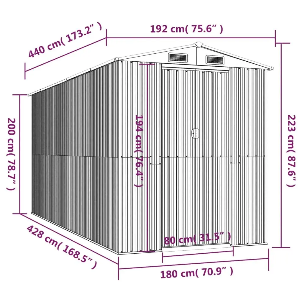 Green Garden Shed for Outdoor Storage