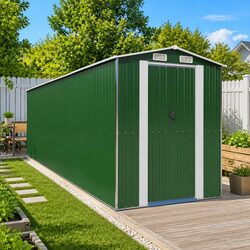 Spacious Galvanised Steel Garden Shed for Outdoor Tools