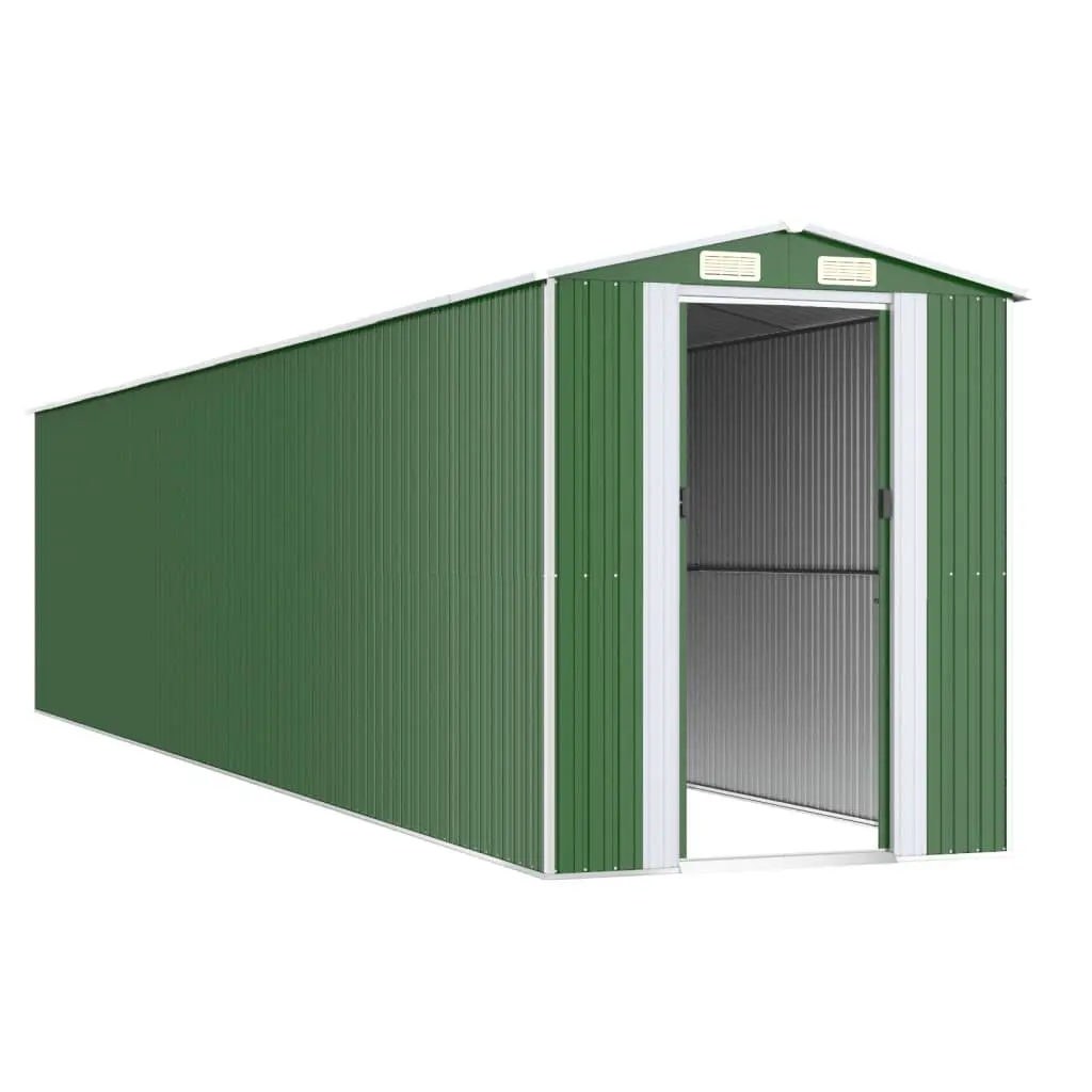 Garden Shed Galvanised Steel 192 x 938 x 223 cm Green