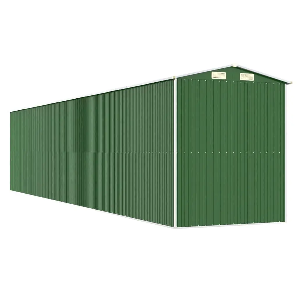Garden Shed Galvanised Steel 192 x 938 x 223 cm Green