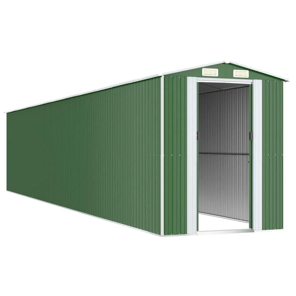Green Garden Shed with Double Doors for Storage