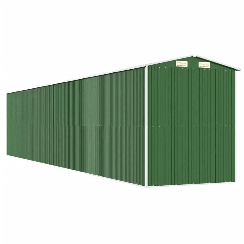 Green Garden Shed with Double Doors for Storage
