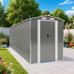Galvanised Steel Garden Shed for Outdoor Tool Storage