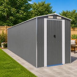 Durable Grey Garden Shed for Secure Outdoor Storage