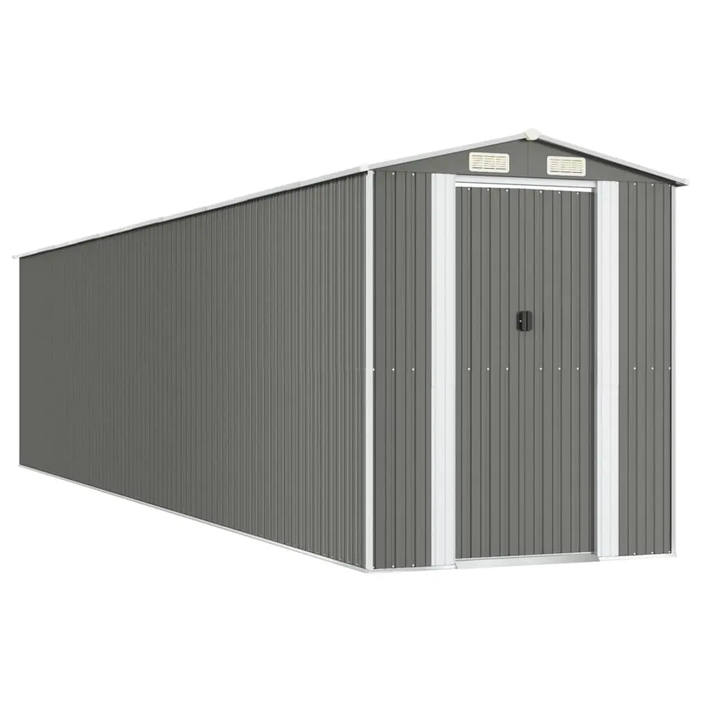 Grey Garden Shed for Secure Outdoor Storage