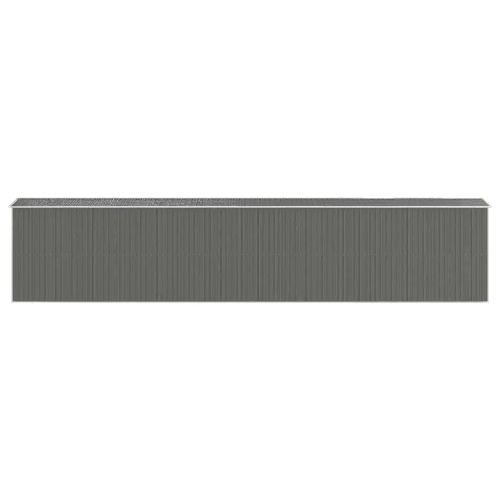 Light Grey Galvanised Steel Garden Shed for Tools