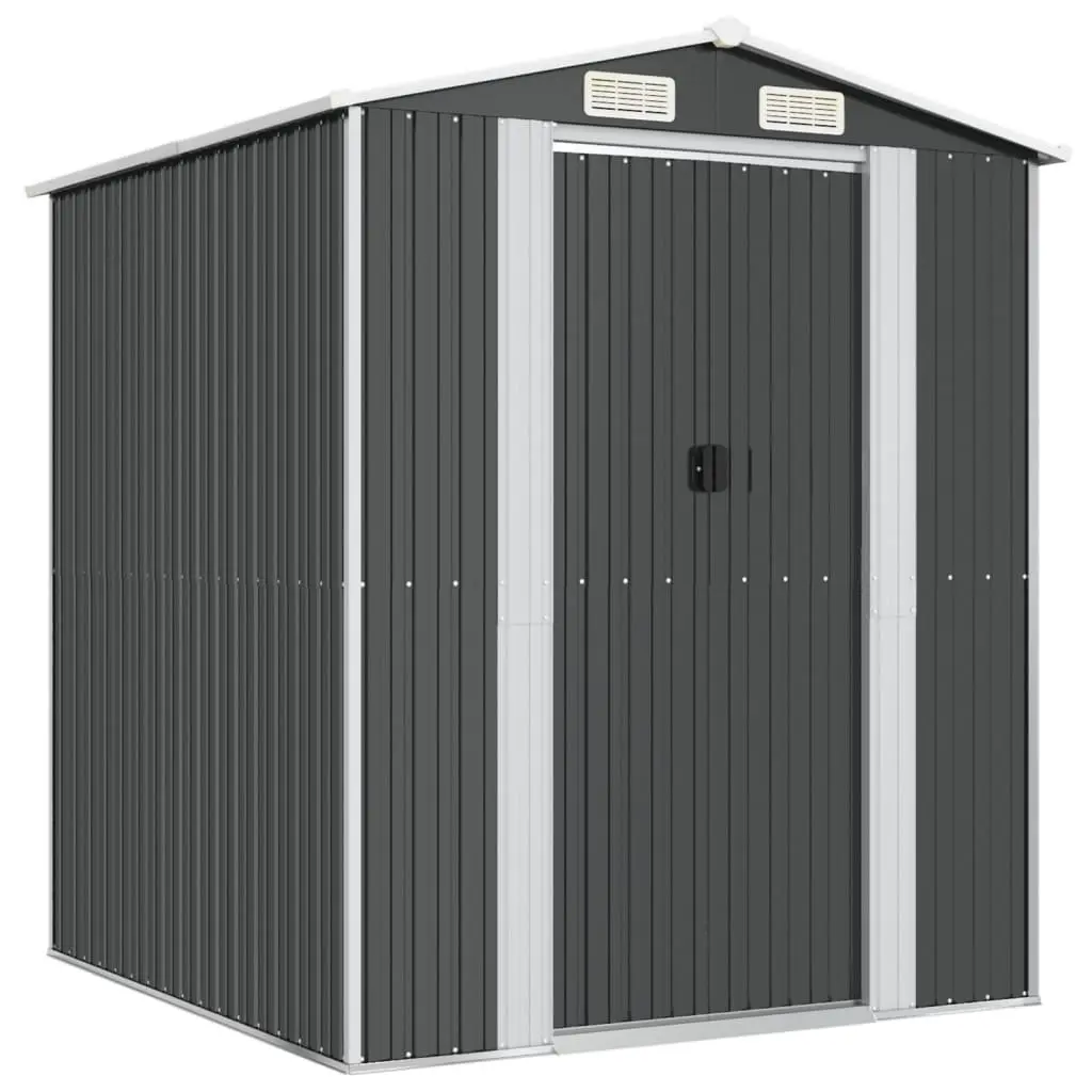 Garden Shed Galvanised Steel 192 x 191 x 223 cm Anthracite
