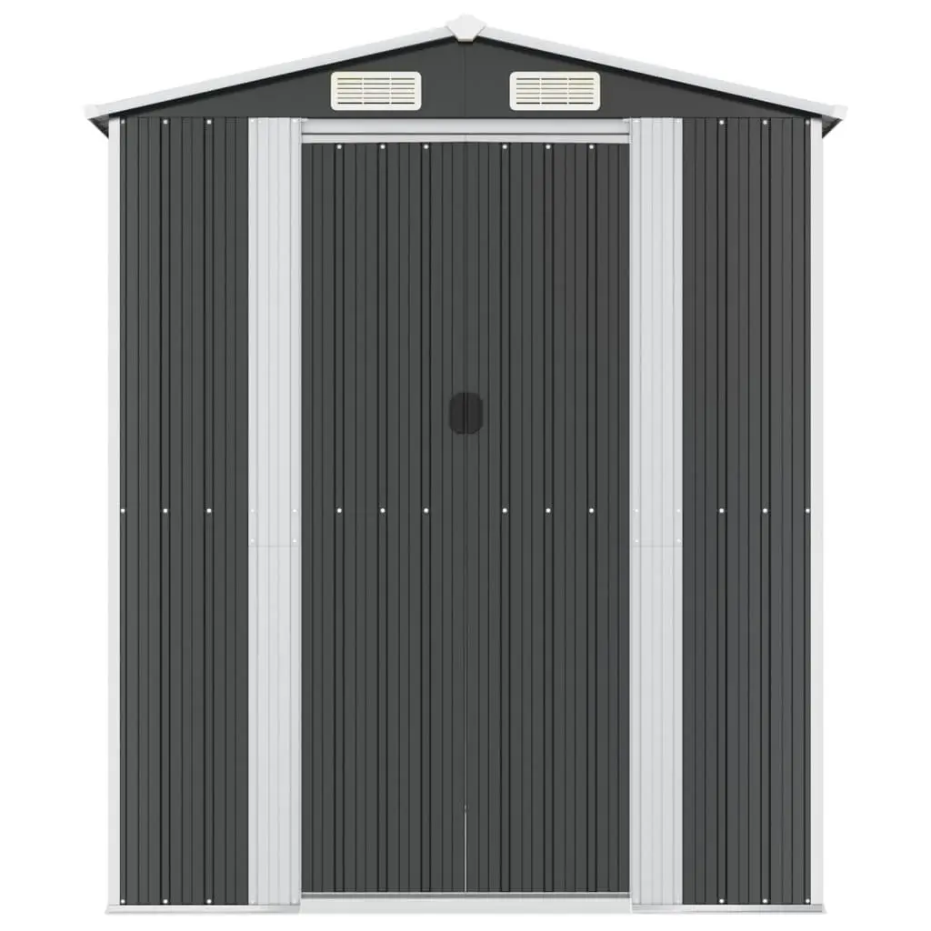 Garden Shed Galvanised Steel 192 x 191 x 223 cm Anthracite