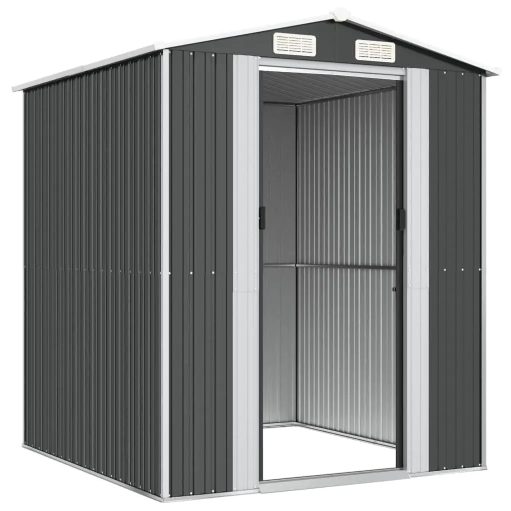 Garden Shed Galvanised Steel 192 x 191 x 223 cm Anthracite
