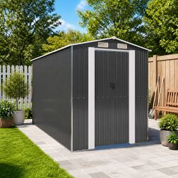 Durable Anthracite Garden Shed for Tool Storage