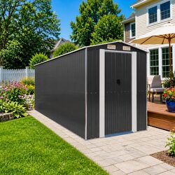 Durable Galvanised Steel Outdoor Garden Shed 192x523x223cm