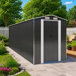 Durable Anthracite Garden Shed for Outdoor Storage
