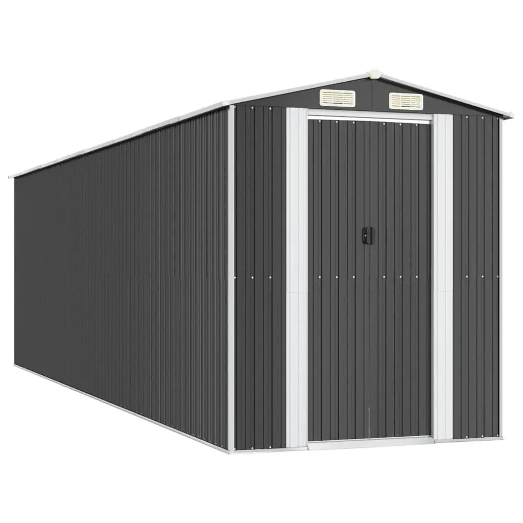 Garden Shed Galvanised Steel 192 x 689 x 223 cm Anthracite