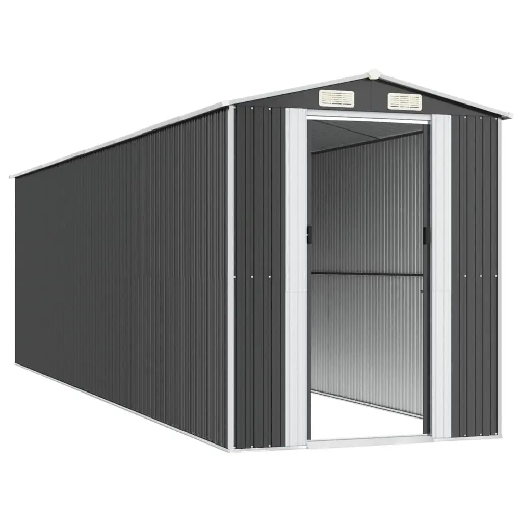 Garden Shed Galvanised Steel 192 x 689 x 223 cm Anthracite